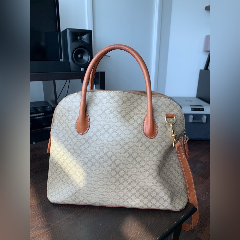 Vintage Celine Triomphe leather handle bag